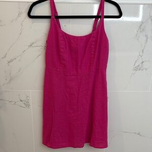 Old Navy Pink Linen Blend Dress